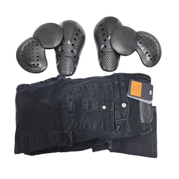 Motorcycle Riding Pants  Removable Armor Pads Protective Gear Volerooy  Black M - Picture 4 of 12